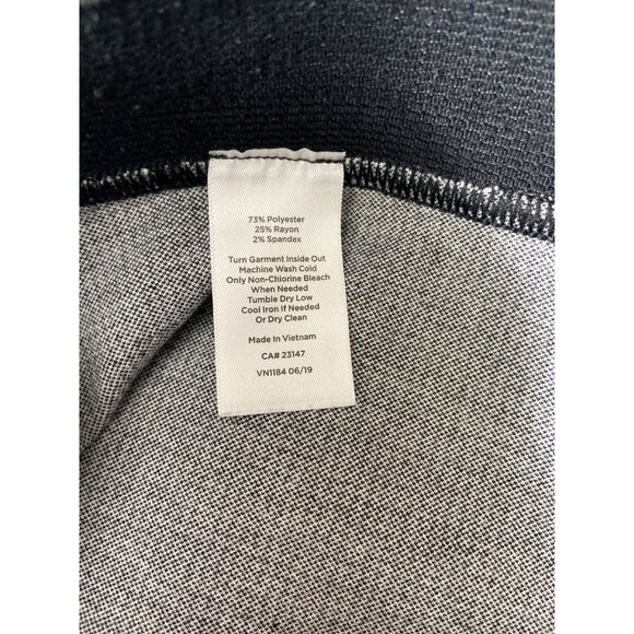 Talbots Womens Pants Size 10 Black Gray Checked Pattern Slim Fit Preppy - Picture 5 of 8